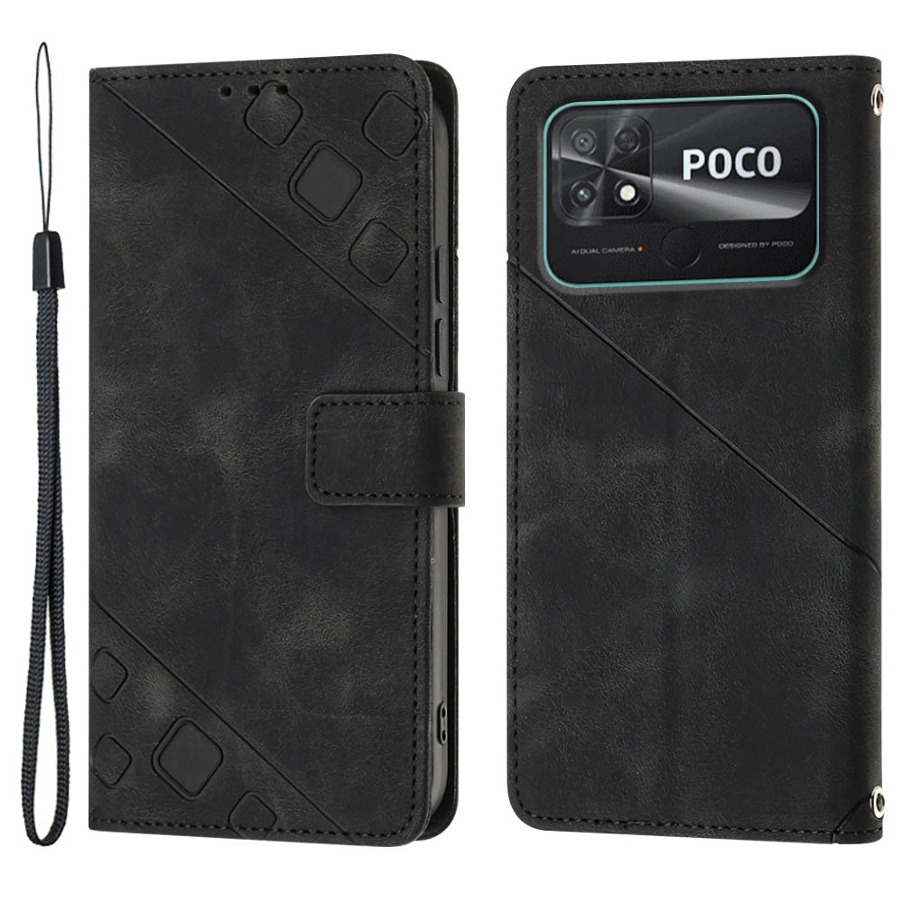 PT005 YB Imprinting Series-6 Phone Case for Xiaomi Poco C40 4G Flip Stand PU Leather Phone Cover with Wallet PT005 YB Imprinting Series-6 Phone Case for Xiaomi Poco C40 4G Flip Stand PU Leather Phone Cover with Wallet